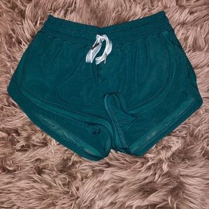 Turquoise Lulu Lemon Athletic Shorts